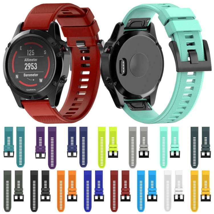 Quick Removable Silicone Watch Band for Fenix 5 22mm(White)