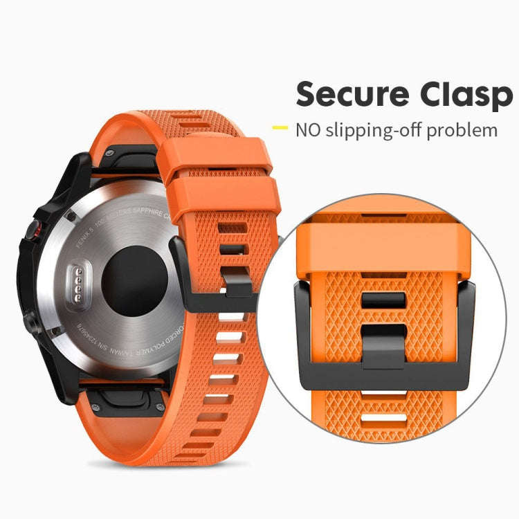 Quick Removable Silicone Watch Band for Fenix 5 22mm(White)