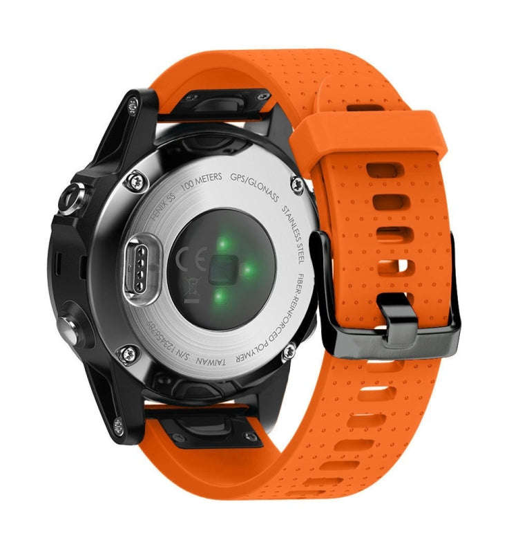 Fenix 5S Quick Removable Silicone Watch Band 20mm(Orange)