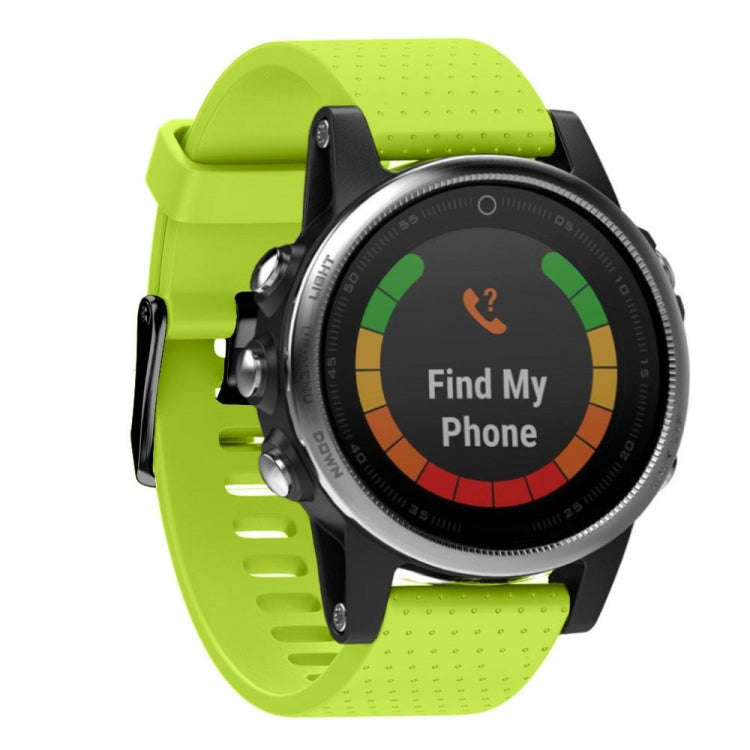 Quick Removable Silicone Watch Band for Fenix 5S 20mm(Green)
