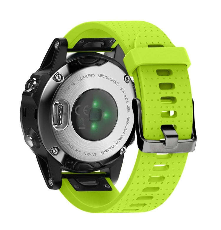 Quick Removable Silicone Watch Band for Fenix 5S 20mm(Green)
