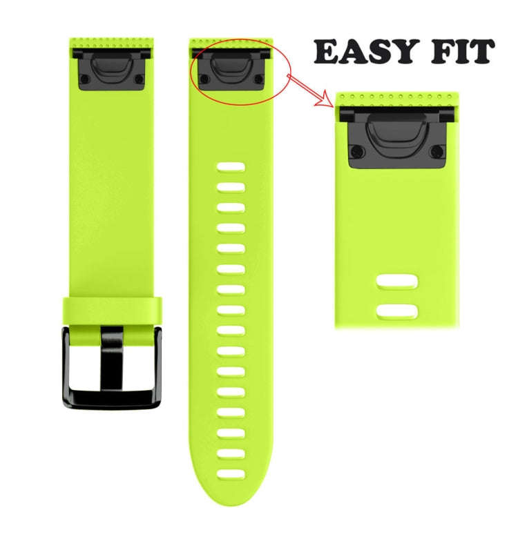 Quick Removable Silicone Watch Band for Fenix 5S 20mm(Green)