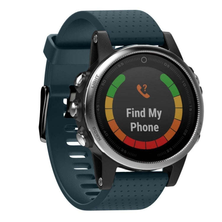Quick Removable Silicone Watch Band for Fenix 5S 20mm(Navy Blue)