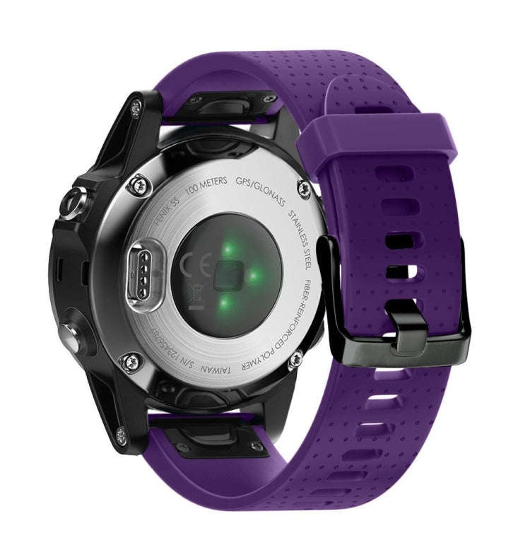 Quick Removable Silicone Watch Band for Fenix 5S 20mm(Purple)