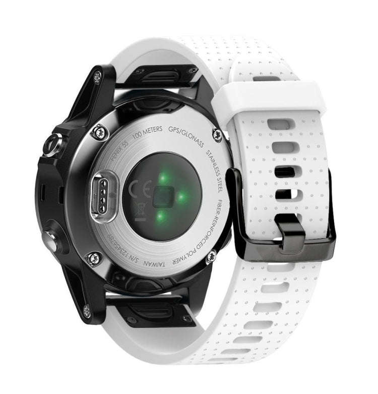 Quick Removable Silicone Watch Band for Fenix 5S 20mm(White)