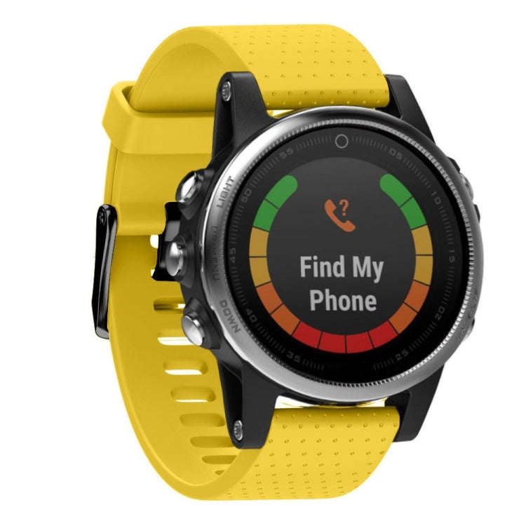 Quick Removable Silicone Watch Band for Fenix 5S 20mm(Yellow)