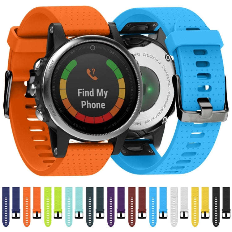Quick Removable Silicone Watch Band for Fenix 5S 20mm(Purple)
