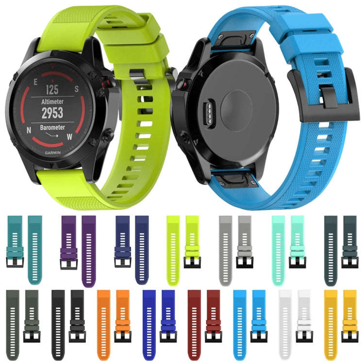 Quick Removable Silicone Watch Band for Fenix 5X 26mm(Sky Blue)