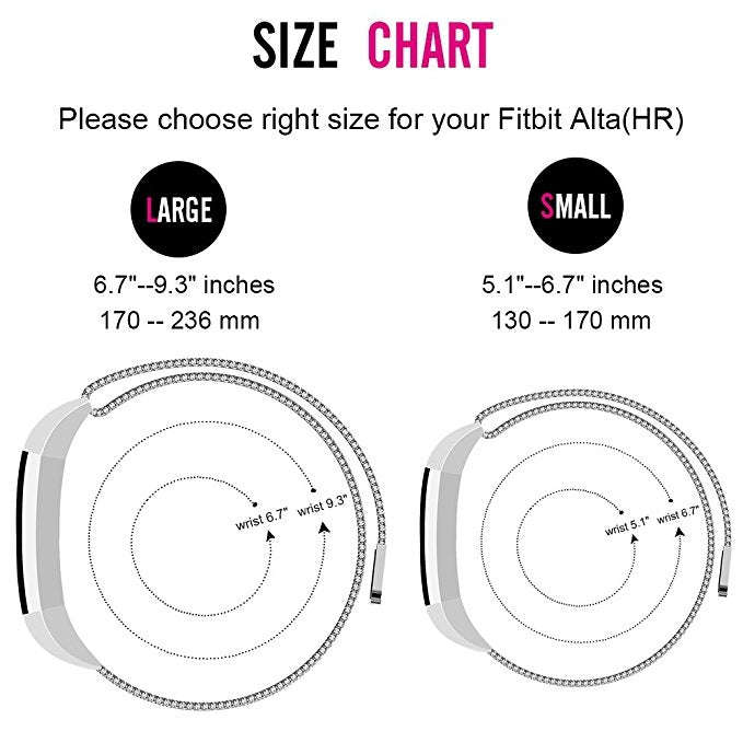 Stainless Steel Magnet Watch Band for FITBIT Alta,Size:Small,130-170mm(Light Purple)