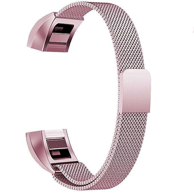 Stainless Steel Magnet Watch Band for FITBIT Alta,Size: Large, 170-236mm(Cherry Gold)
