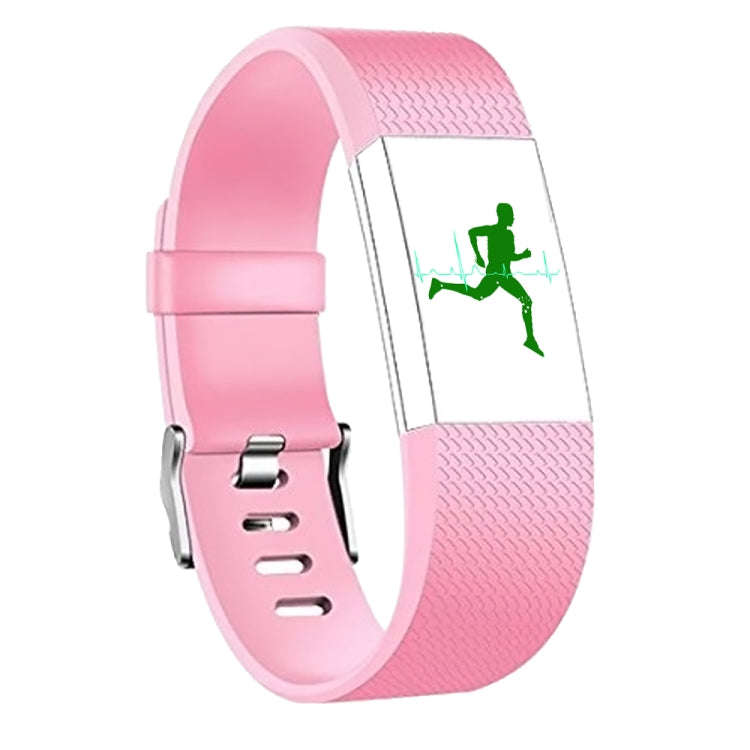 Square Pattern Adjustable Sport Watch Band for FITBIT Charge 2, Size: S, 10.5x8.5cm(Pink)
