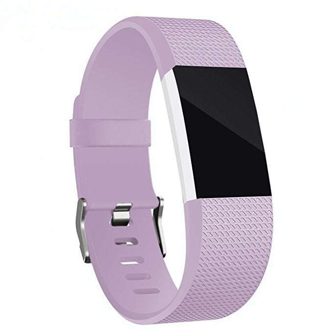 Square Pattern Adjustable Sport Watch Band for FITBIT Charge 2, Size: S, 10.5x8.5cm(Light Purple)
