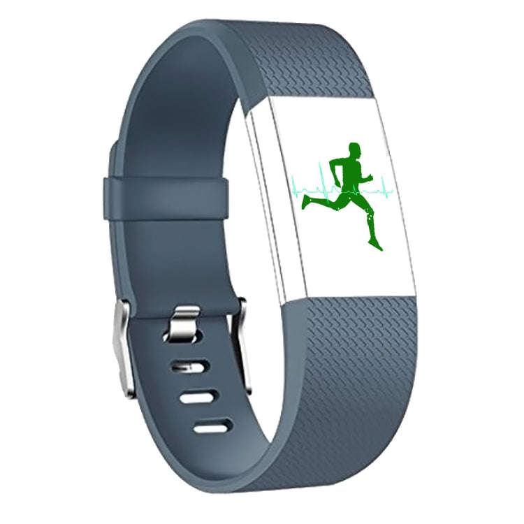 Square Pattern Adjustable Sport Watch Band for FITBIT Charge 2, Size: S, 10.5x8.5cm(Navy Blue)