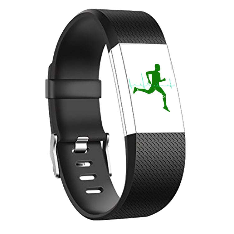 Square Pattern Adjustable Sport Watch Band for FITBIT Charge 2, Size: L, 12.5x8.5cm(Black)