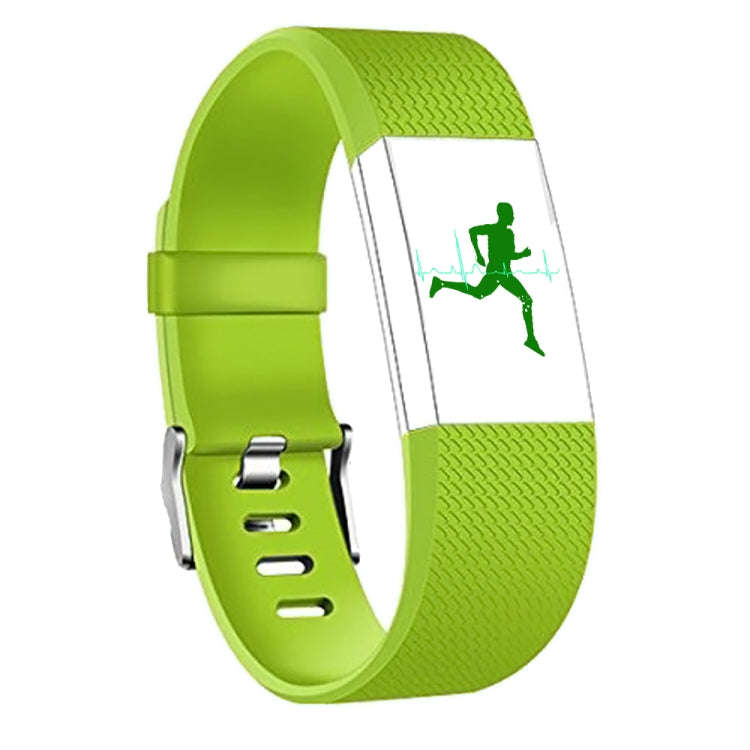 Square Pattern Adjustable Sport Watch Band for FITBIT Charge 2, Size: L, 12.5x8.5cm(Green)
