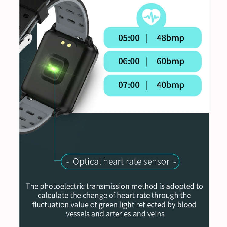 P2 1.3 inch IPS Color Screen IP67 Waterproof Smart Watch Wristband,Support Message Reminder / Hea...