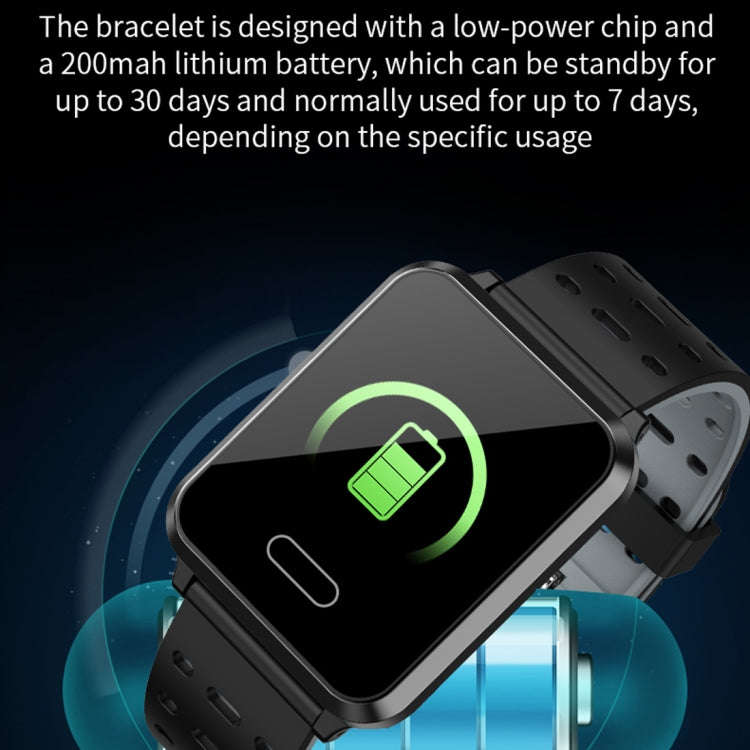 P2 1.3 inch IPS Color Screen IP67 Waterproof Smart Watch Wristband,Support Message Reminder / Hea...