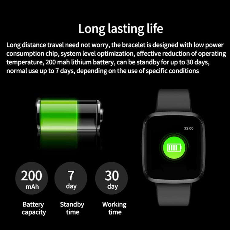 P3 1.3 inch IPS Color Screen IP68 Waterproof Smart Watch Wristband,Support Message Reminder / Hea...