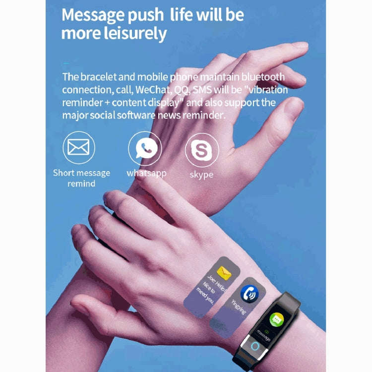 X1 1.08 inch Color Screen IP67 Waterproof Smart Watch Wristband,Support Message Reminder / Heart ...