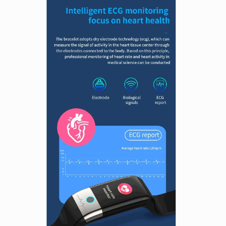 X1 1.08 inch Color Screen IP67 Waterproof Smart Watch Wristband,Support Message Reminder / Heart ...