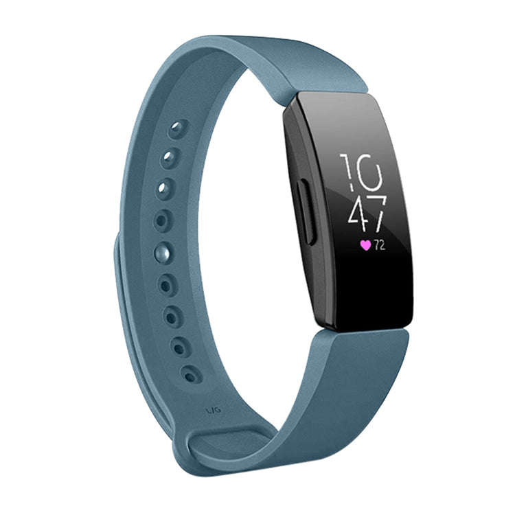 Smart Watch Snap Fastener Watch Band for Fitbit Inspire HR(Cyan)