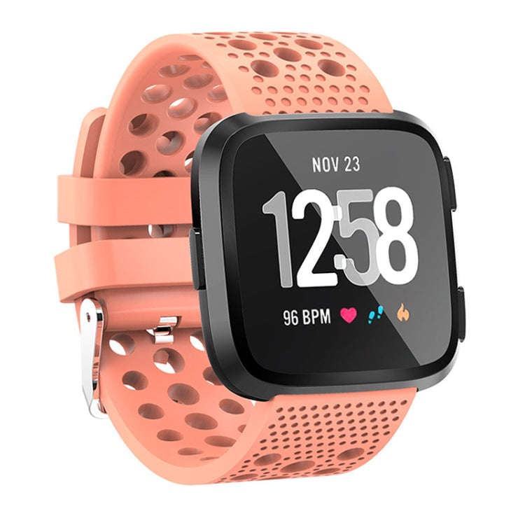 Smart Watch Venting Circle Hole Watch Band for Fitbit Versa(Orange)