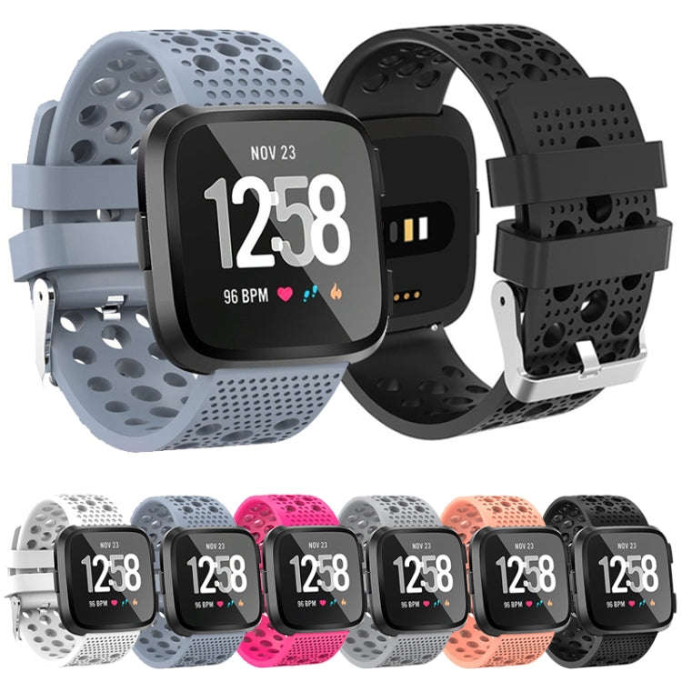 Smart Watch Venting Circle Hole Watch Band for Fitbit Versa(Orange)
