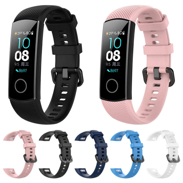 Smart Watch Silicone Watch Band for Huawei Honor Band 4 / Band 5(Blue)