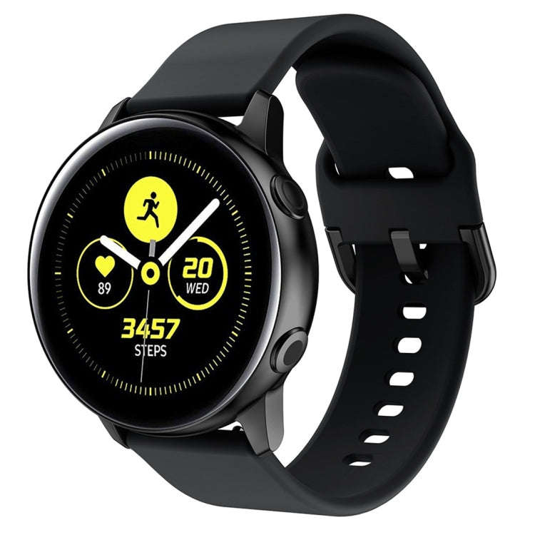 Smart Watch Electroplated Buckle Watch Band for Galaxy Watch Active(Black)