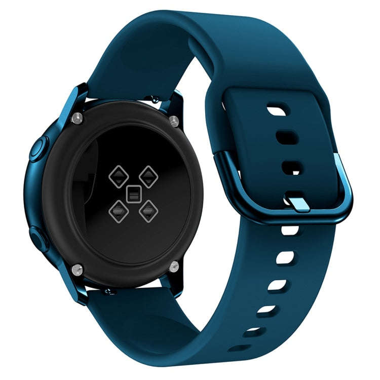 Smart Watch Electroplated Buckle Watch Band for Galaxy Watch Active(Dark Blue)