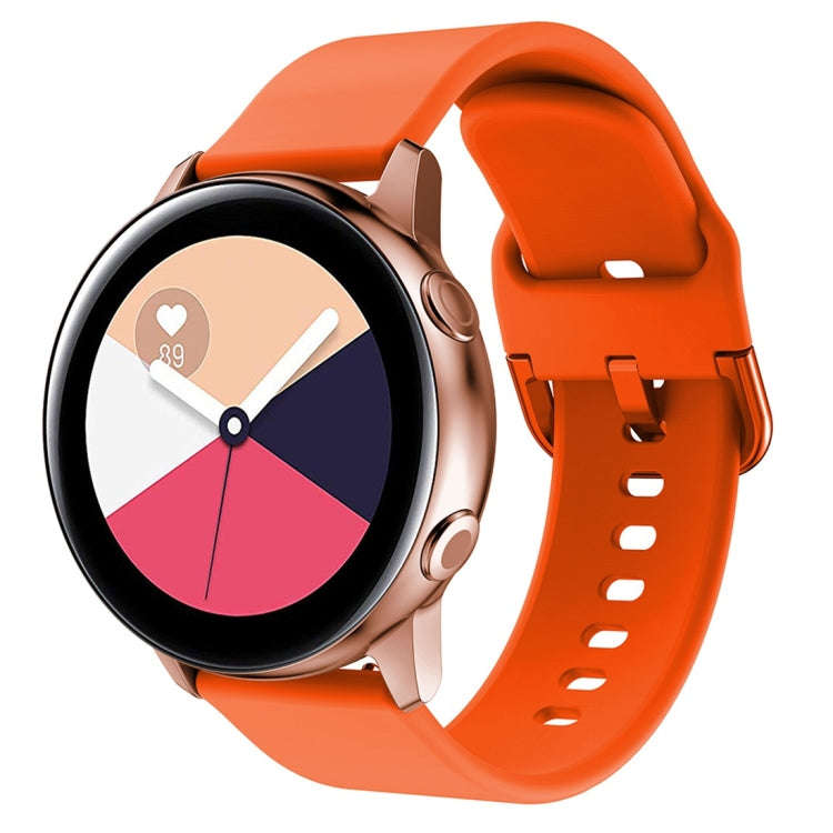 Smart Watch Electroplated Buckle Watch Band for Galaxy Watch Active(Orange)