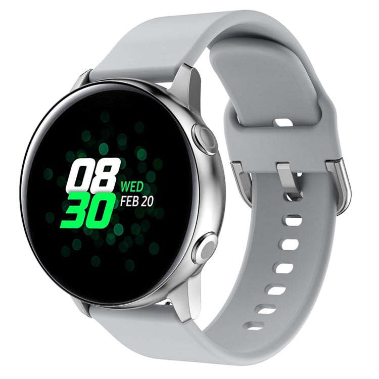 Smart Watch Electroplated Buckle Watch Band for Galaxy Watch Active(Grey)