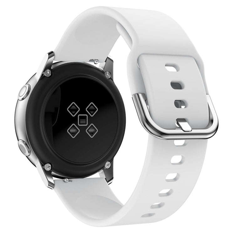 Smart Watch Electroplated Buckle Watch Band for Galaxy Watch Active(White)