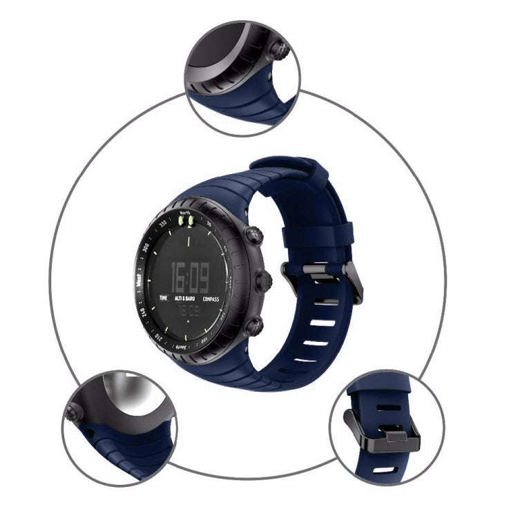 Smart Watch Silicone Watch Band for Suunto Core(Blue)