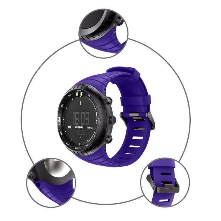 Smart Watch Silicone Watch Band for Suunto Core(Purple)