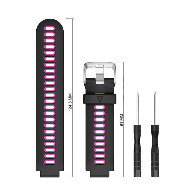 Smart Watch Silicone Watch Band for Garmin Forerunner 735XT(Rose Red)