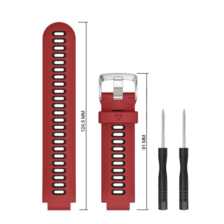 Smart Watch Silicone Watch Band for Garmin Forerunner 735XT(Red)