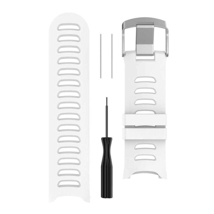 Smart Watch Silicone Watch Band for Garmin Forerunner 610(White)