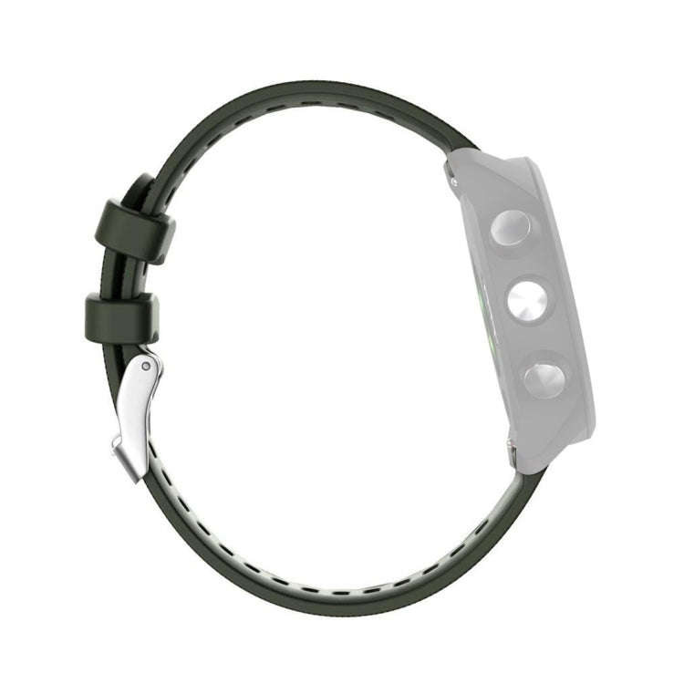 Smart Watch Silicone Watch Band for Garmin Forerunner 245(Army Green)