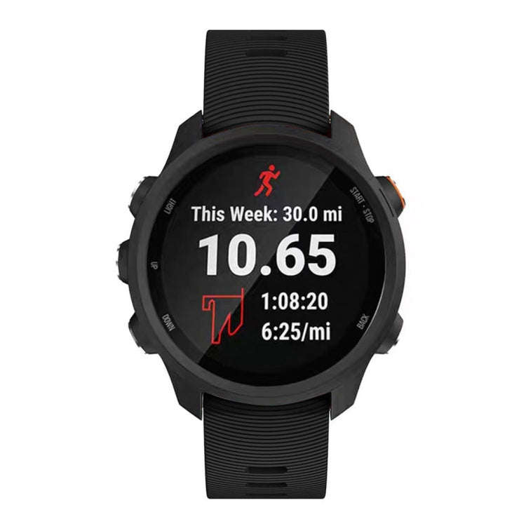 Smart Watch Silicone Watch Band for Garmin Forerunner 245(Black)