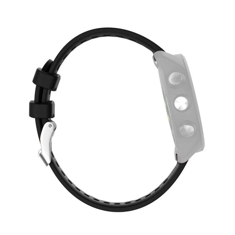 Smart Watch Silicone Watch Band for Garmin Forerunner 245(Black)