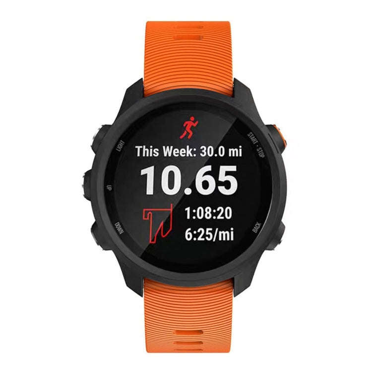 Smart Watch Silicone Watch Band for Garmin Forerunner 245(Orange)