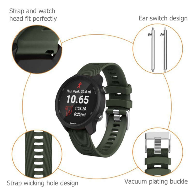 Smart Watch Silicone Watch Band for Garmin Forerunner 245(Sky Blue)