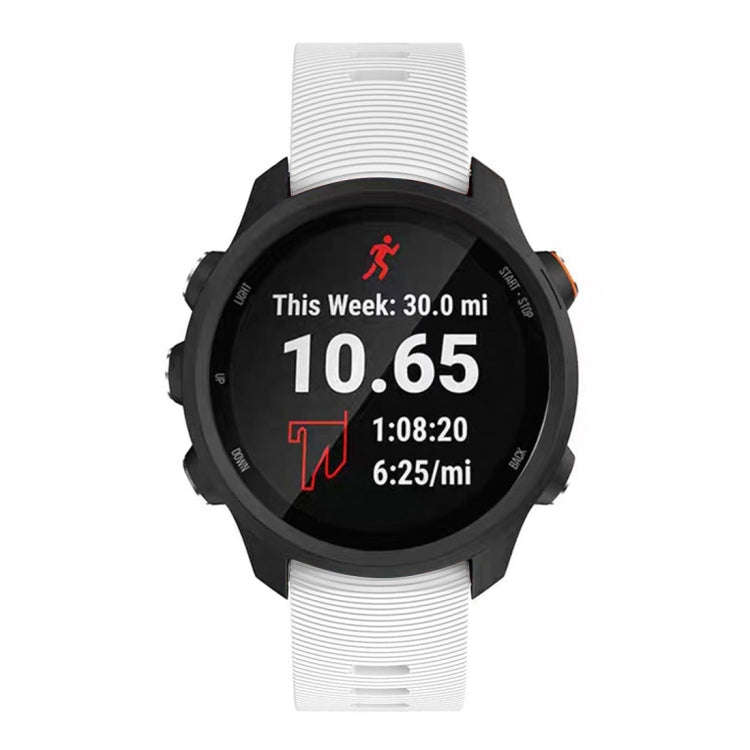 Smart Watch Silicone Watch Band for Garmin Forerunner 245(White)