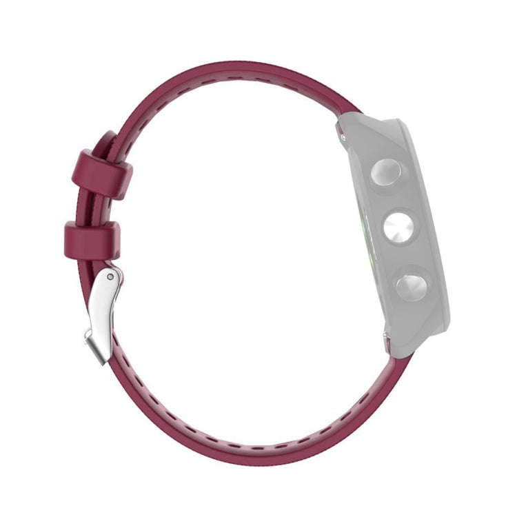 Smart Watch Silicone Watch Band for Garmin Forerunner 245(Purplish Red)