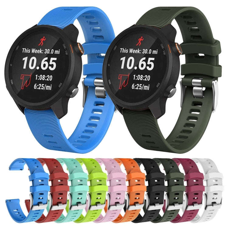 Smart Watch Silicone Watch Band for Garmin Forerunner 245(Sky Blue)