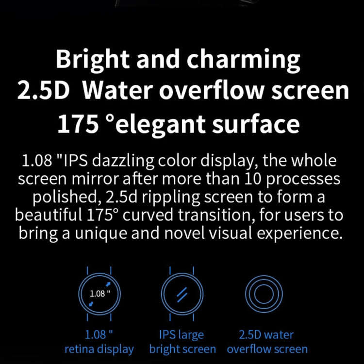 B8+ 1.08 inch IPS Color Screen IP67 Waterproof Smart Watch,Support Message Reminder / Heart Rate ...