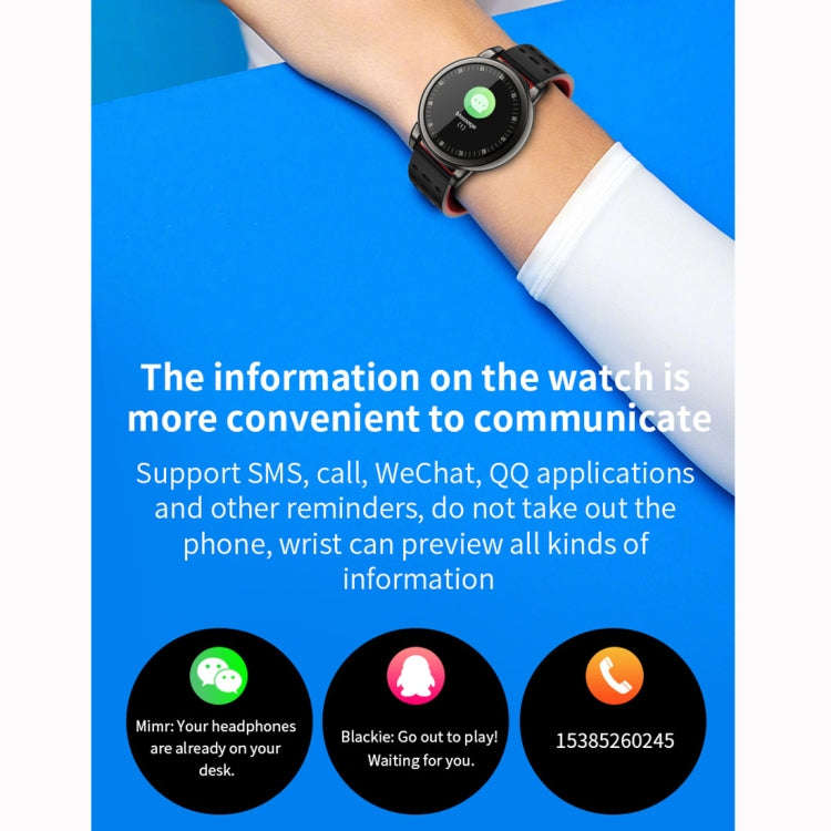 B8+ 1.08 inch IPS Color Screen IP67 Waterproof Smart Watch,Support Message Reminder / Heart Rate ...