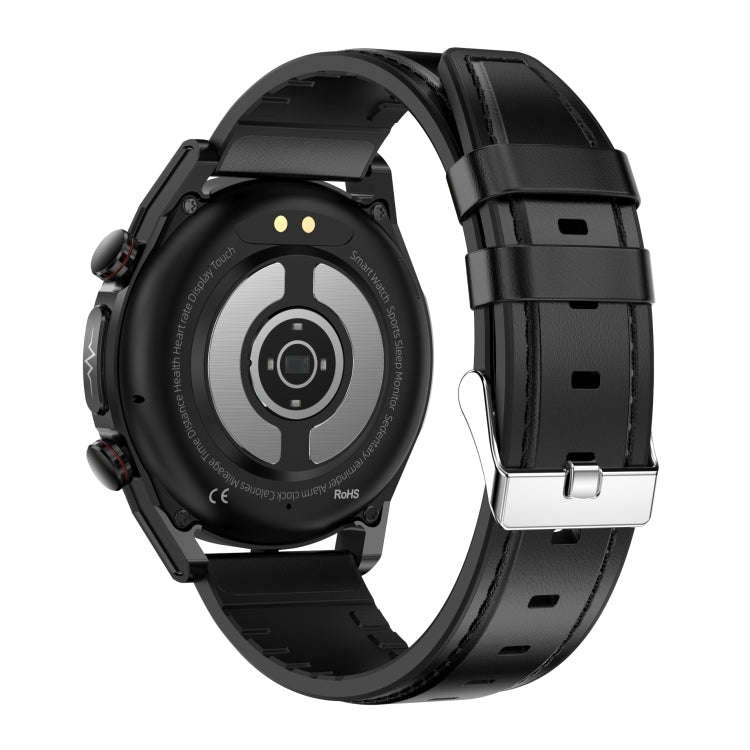 ET310 1.39 inch IPS Screen IP67 Waterproof Leather Band Smart Watch, Support Body Temperature Mon...