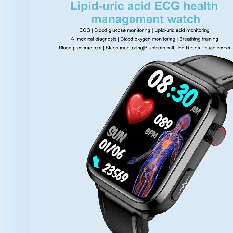 ET210 1.91 inch IPS Screen IP67 Waterproof Silicone Band Smart Watch, Support Body Temperature Mo...